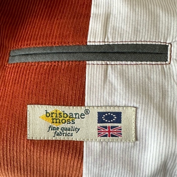 NEW Guideboat Co. Rook & Raven Corduroy Blazer Jacket Pumpkin Orange Size 2 - Picture 9 of 12